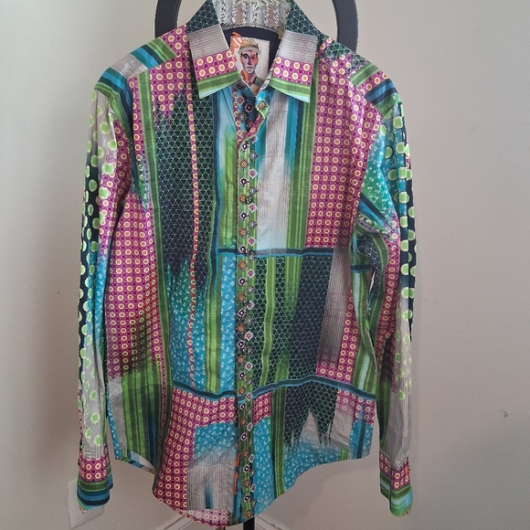 Robert Graham " Flowerpot" Regular Fit Sportshirt Button Down Size Small RARE - Picture 11 of 12